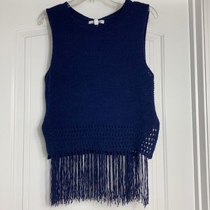BB Dakota Yuri Fringe Knit Sweater Vest